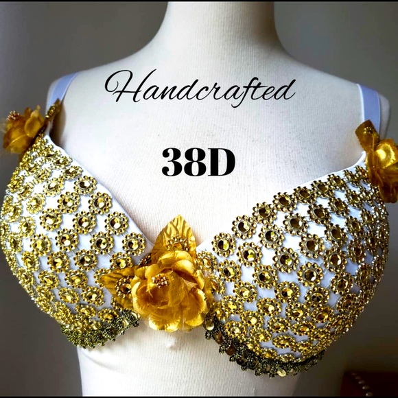 Other - Gold and white Festival bra 38D